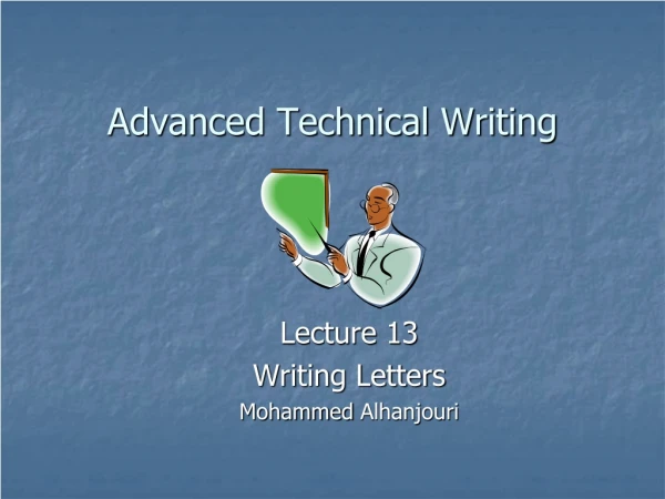 Advanced Technical Writing