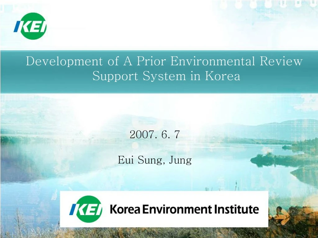 development of a prior environmental review