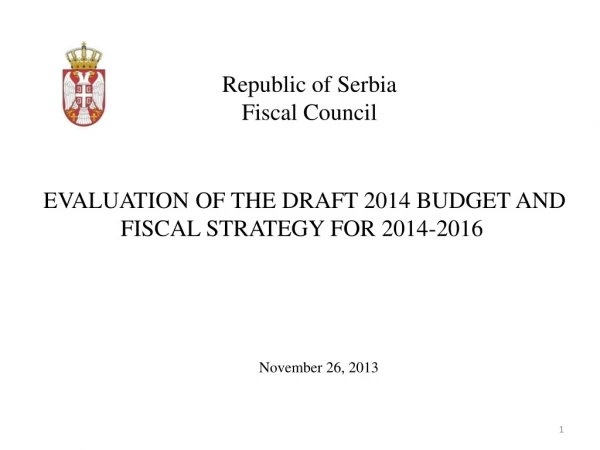 Republic of Serbia  Fiscal Council