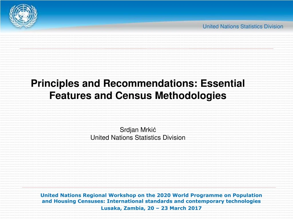 principles and recommendations essential features