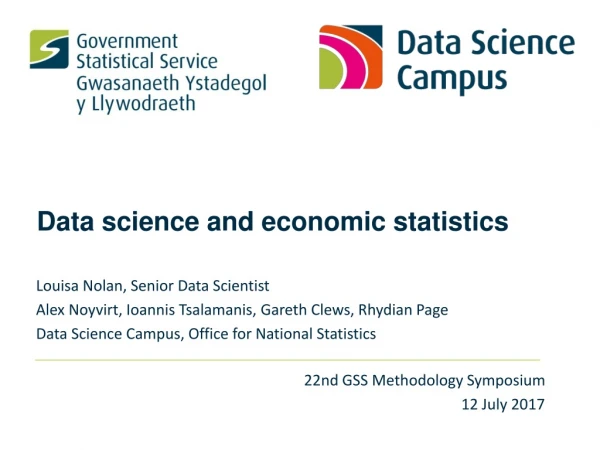 Data science and economic statistics