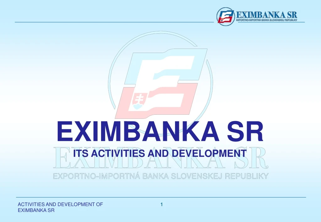 eximbanka sr its activities and development