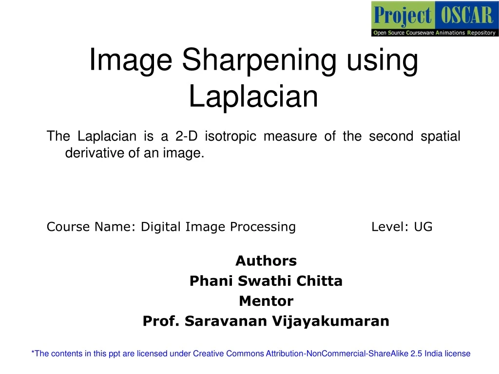 image sharpening using laplacian
