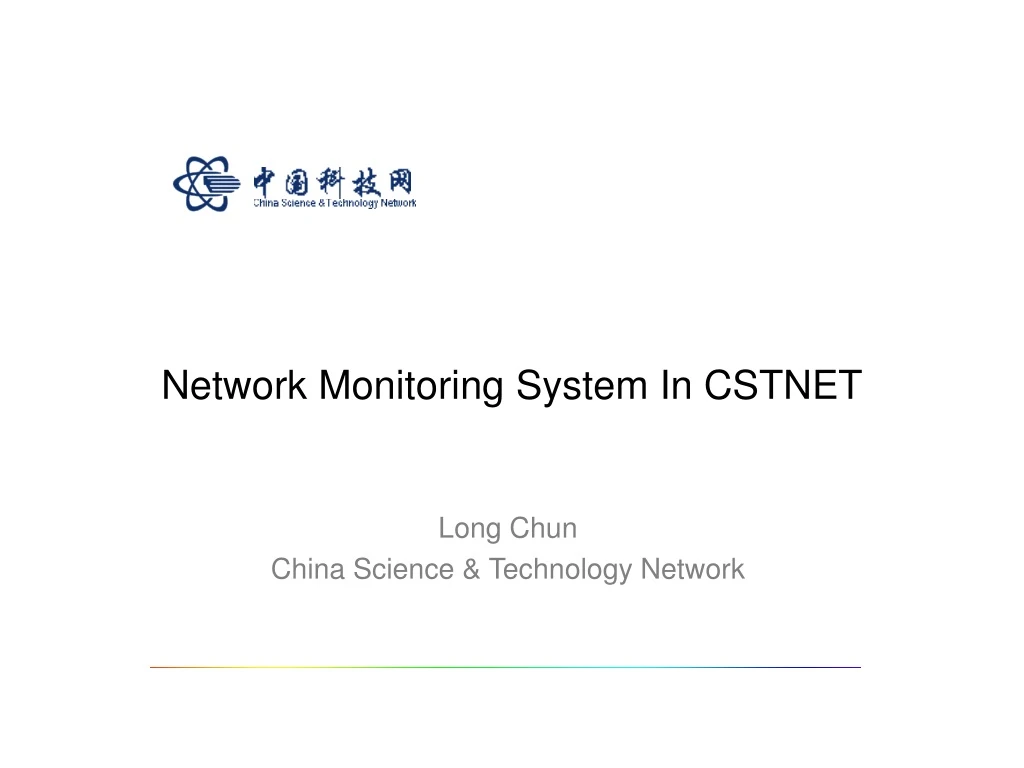 network monitoring system in cstnet