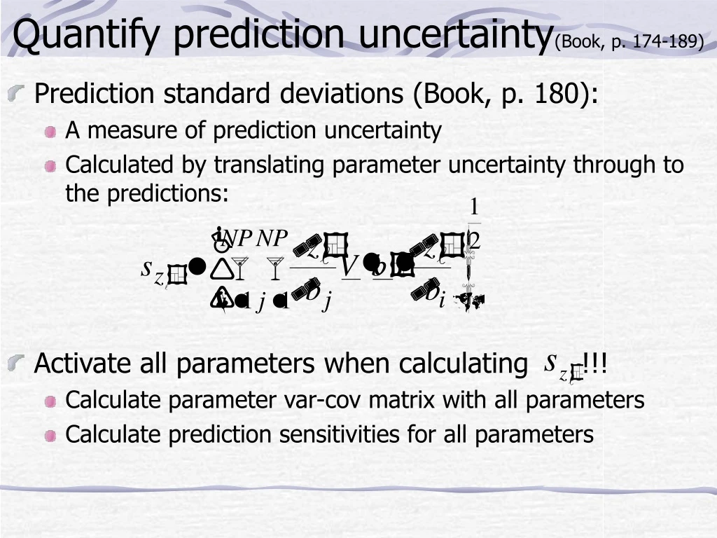 quantify prediction uncertainty book p 174 189