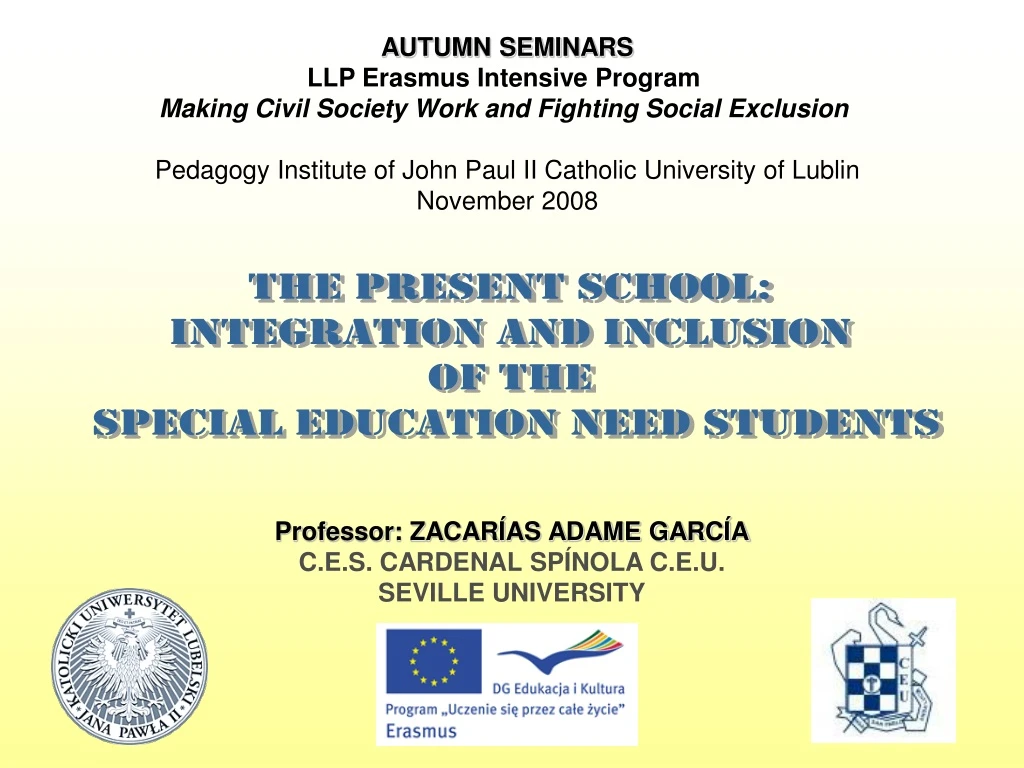 autumn seminars llp erasmus intensive program