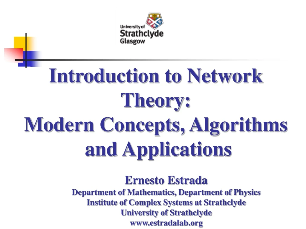 introduction to network theory modern concepts