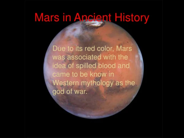 Mars in Ancient History