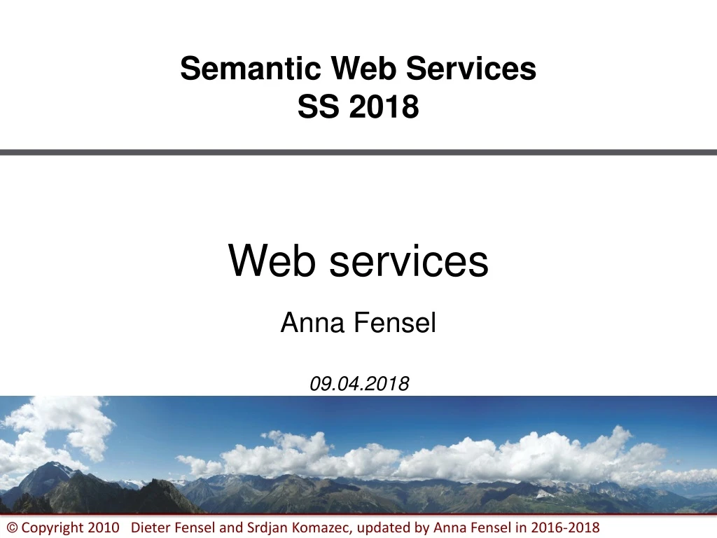 semantic web services ss 2018