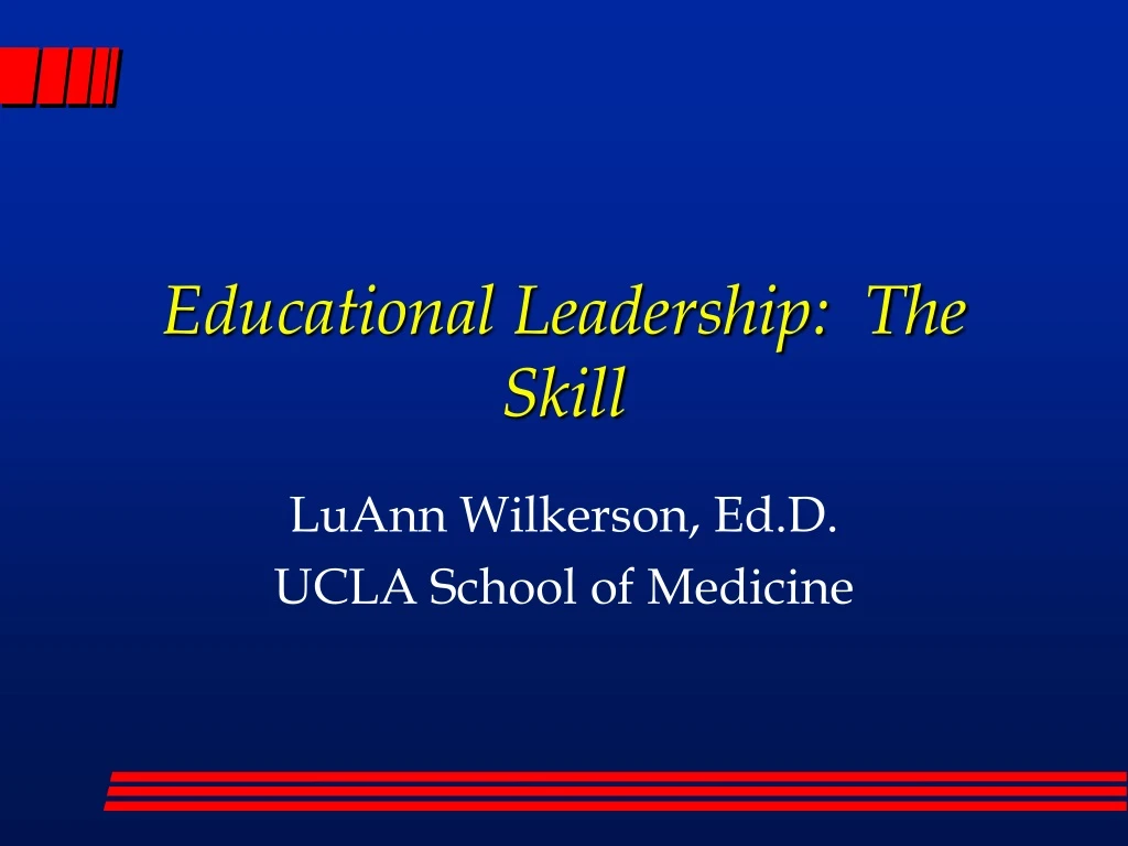 educational leadership the skill