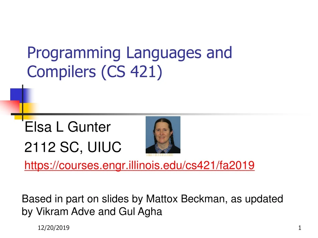 programming languages and compilers cs 421