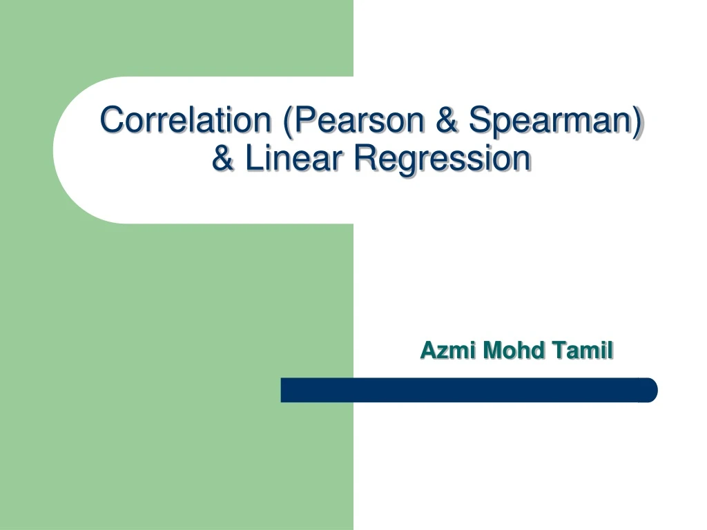 correlation pearson spearman linear regression