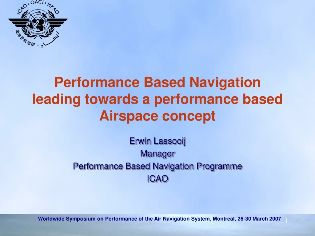 performance based navigation leading towards a performance based airspace concept