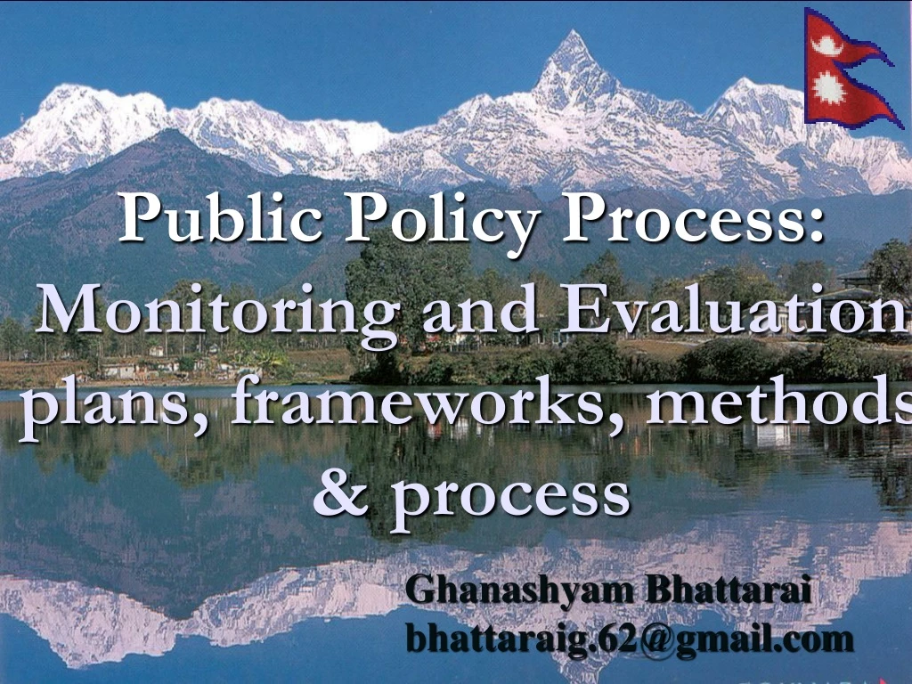 public policy process monitoring and evaluation plans frameworks methods process