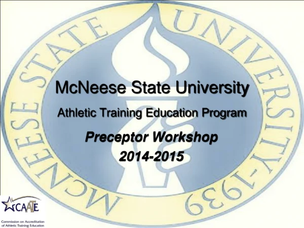 McNeese State University Athletic Training Education Program