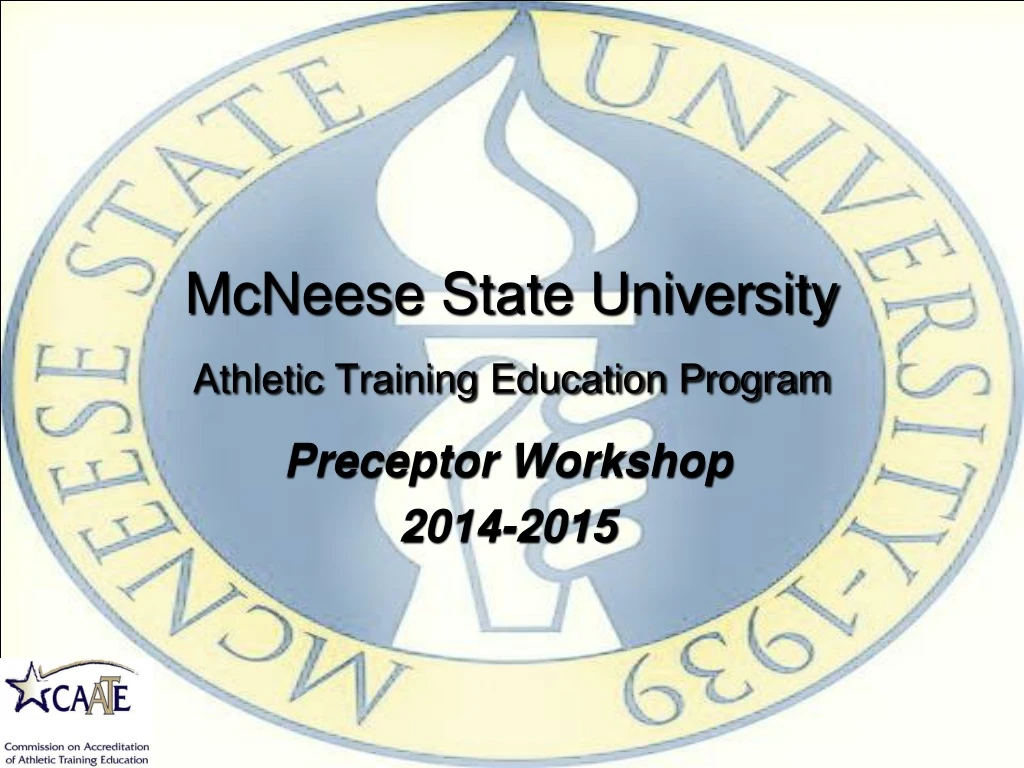 mcneese state university athletic training education program