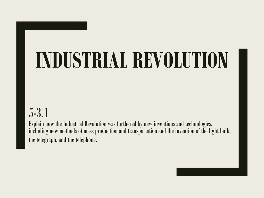 industrial revolution