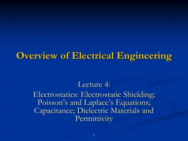 Overview of Electrical Engineering