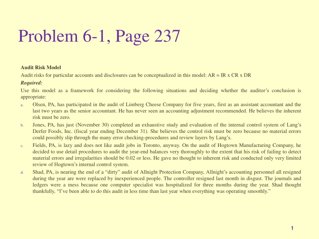 problem 6 1 page 237