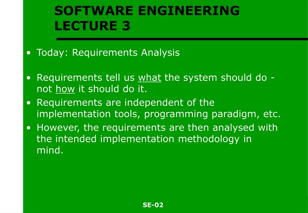 software engineering lecture 3