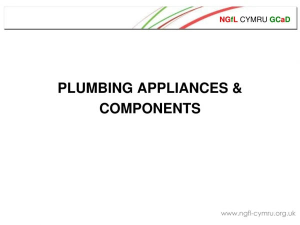 PLUMBING APPLIANCES &amp; COMPONENTS