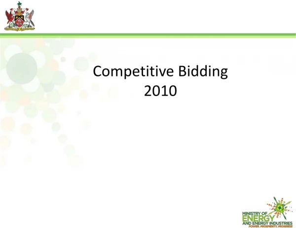 Competitive Bidding 2010
