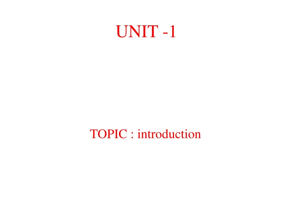 unit 1