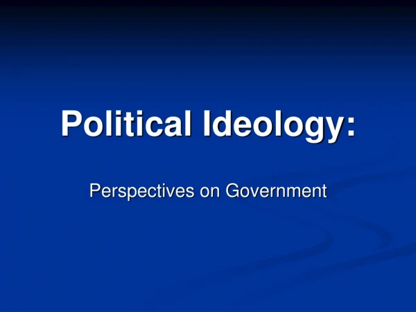 Political Ideology: