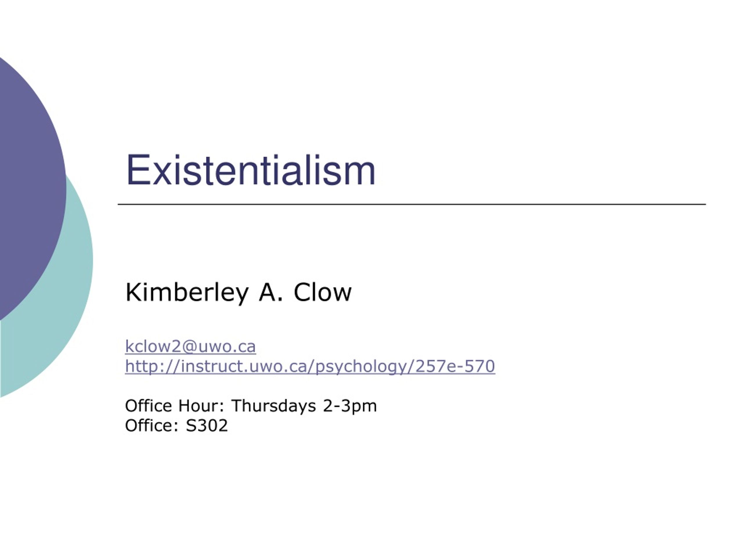 Existentialism in Philosophy and Psychology - slide 1