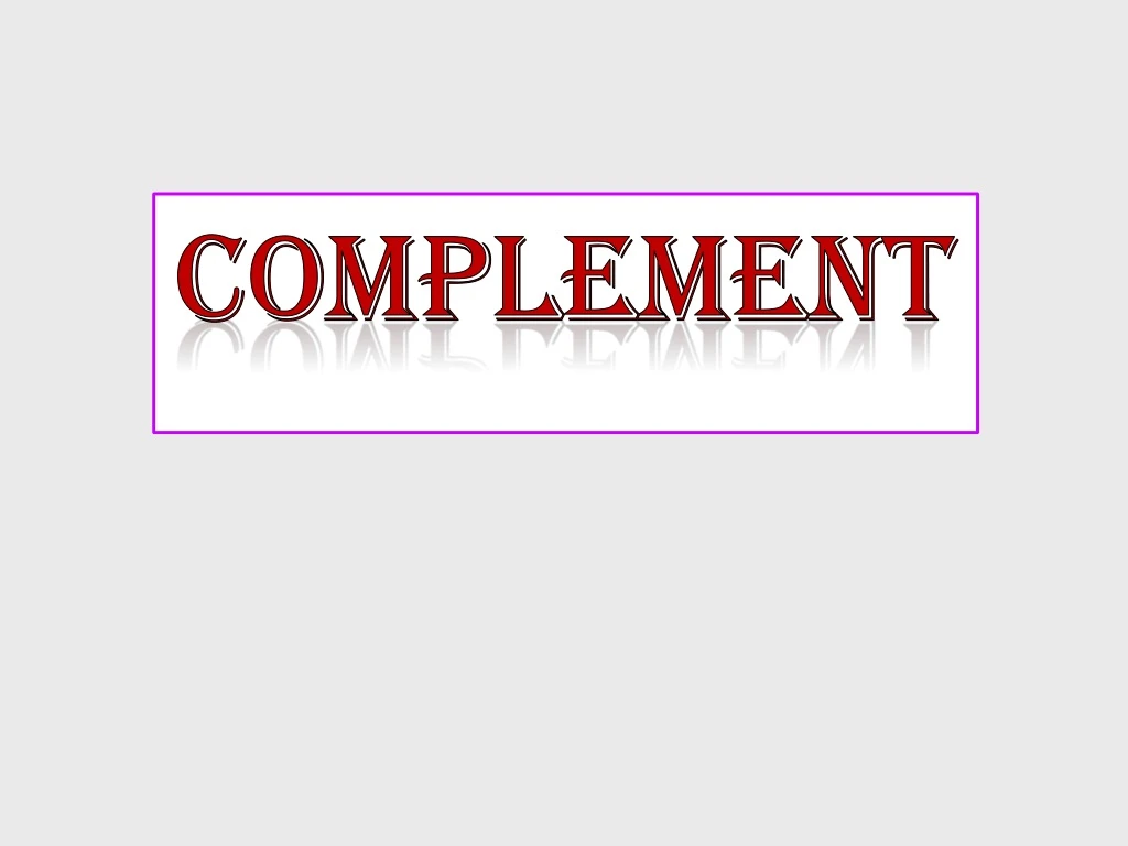 complement