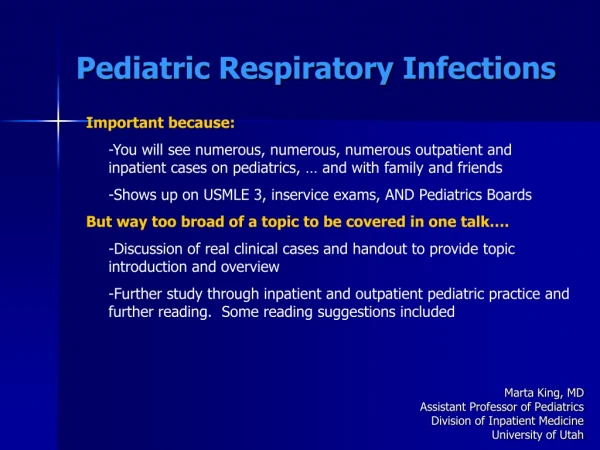 Pediatric Respiratory Infections