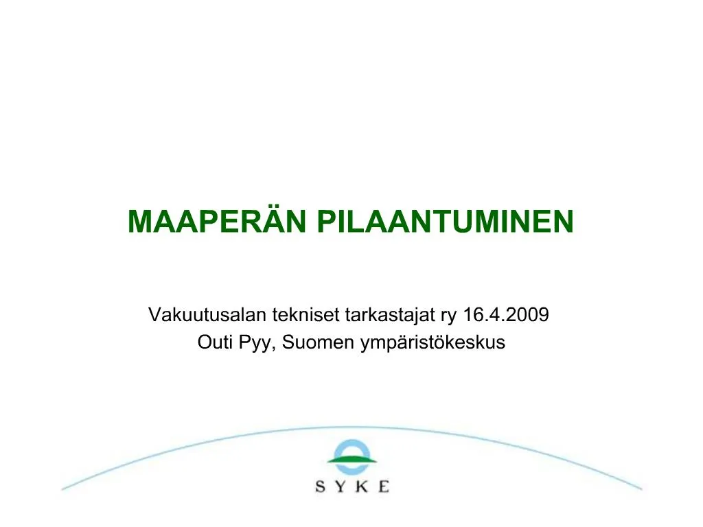 PPT - MAAPER N PILAANTUMINEN PowerPoint Presentation, Free Download ...