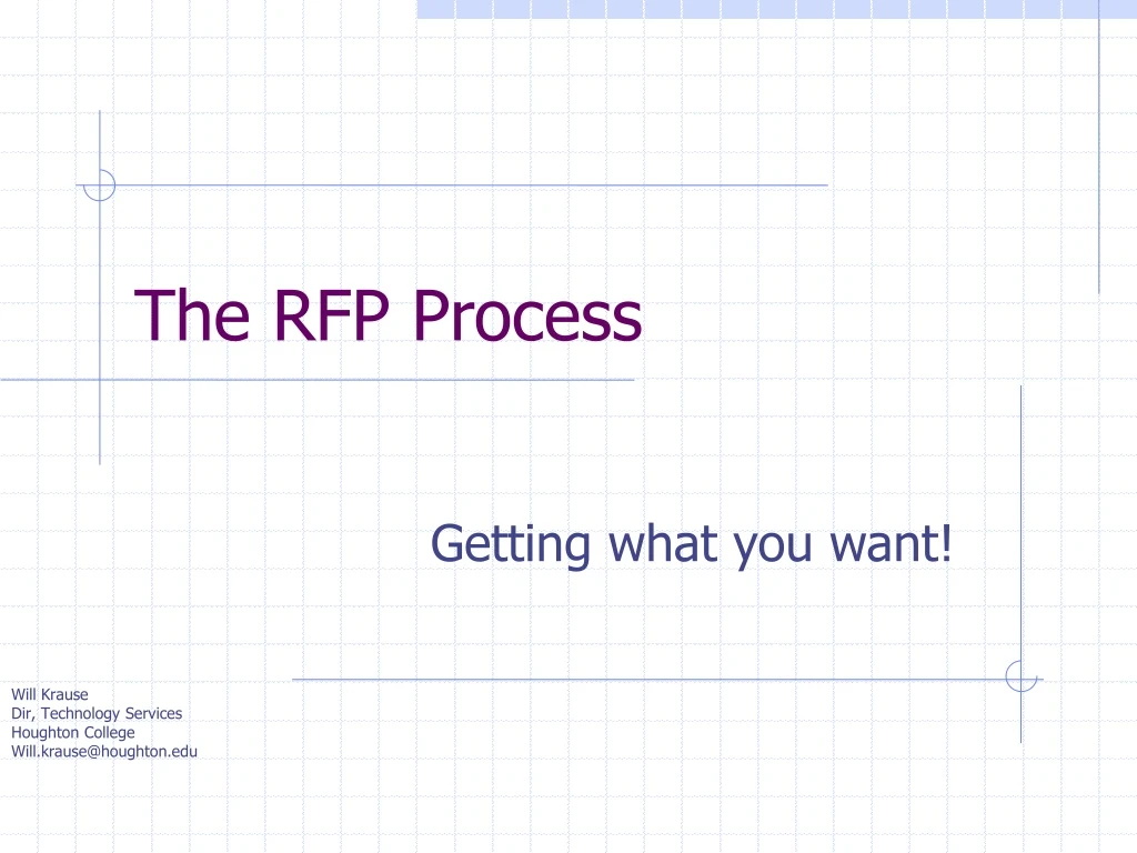 the rfp process