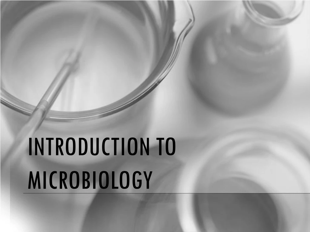 introduction to microbiology