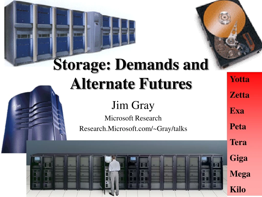 storage demands and alternate futures