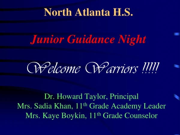 North Atlanta H.S. Junior Guidance Night