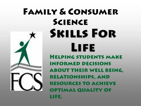 Family &amp; Consumer Science