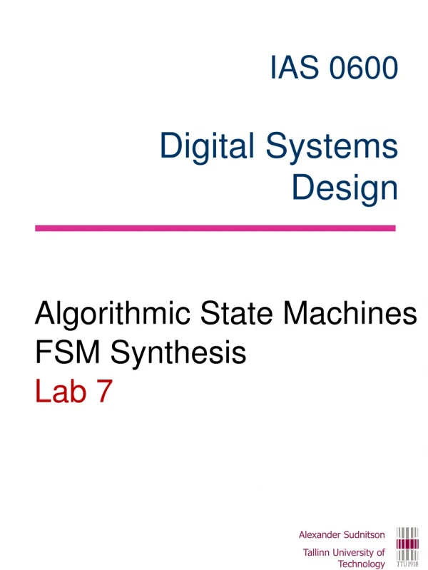 IAS 0600 Digital Systems Design