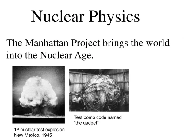 Nuclear Physics