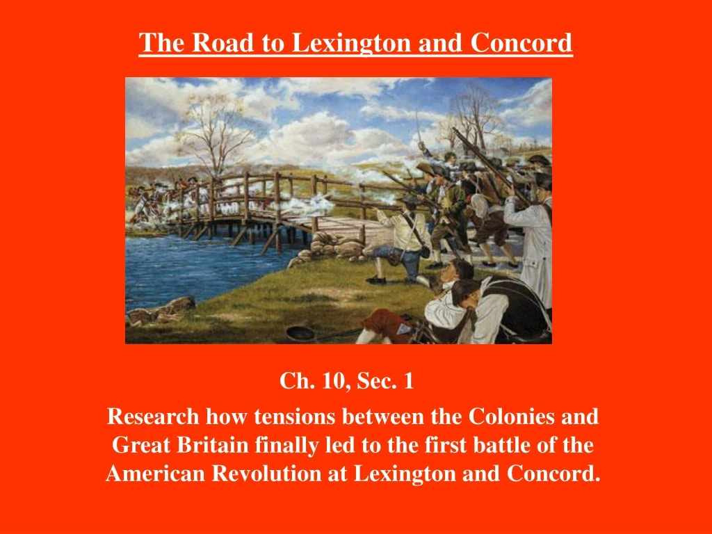 the road to lexington and concord