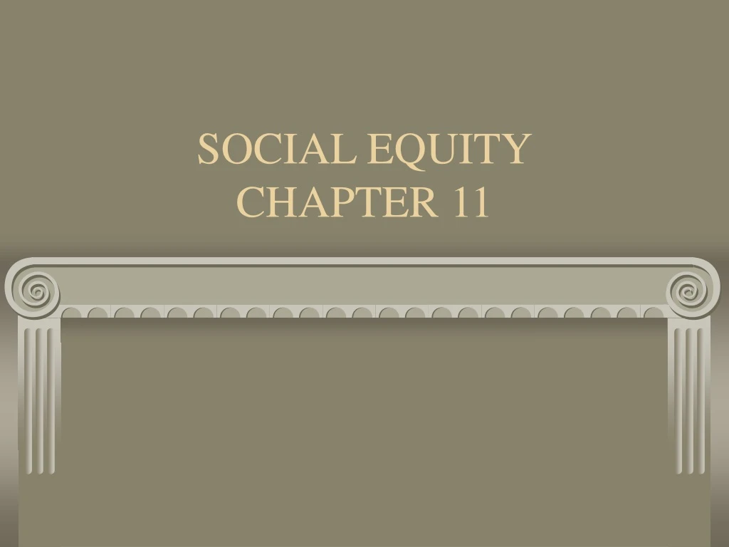 social equity chapter 11