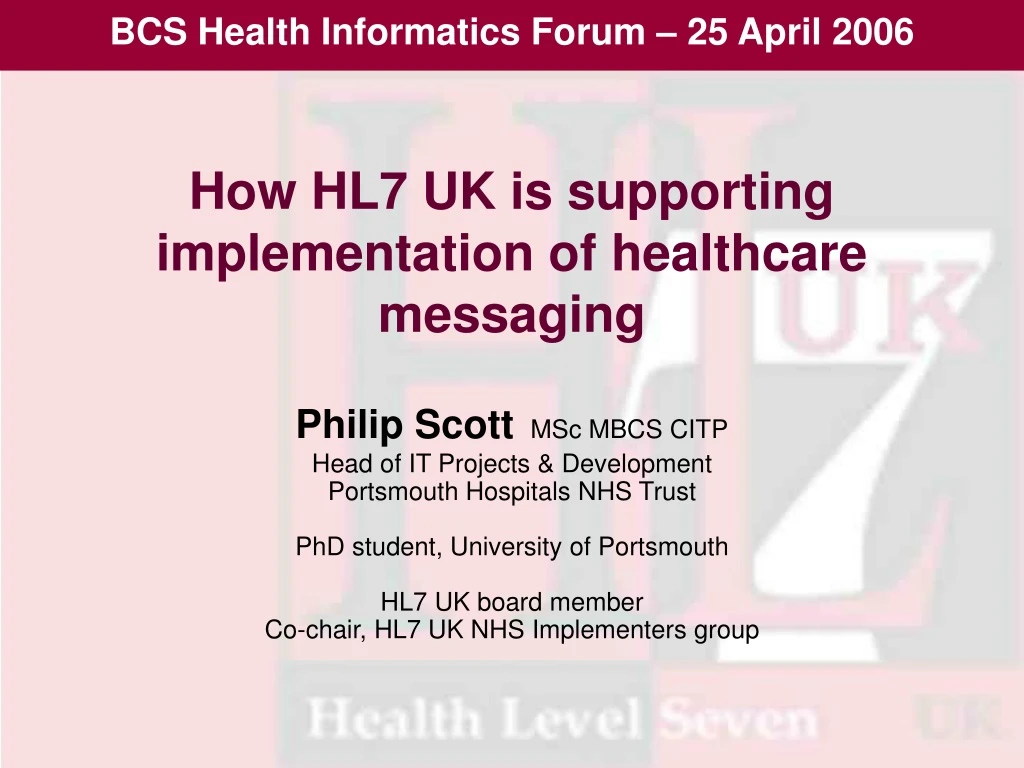 how hl7 uk is supporting implementation of healthcare messaging