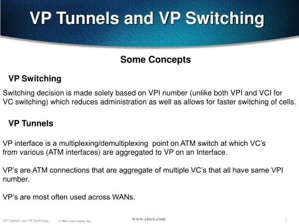 VP Tunnels and VP Switching