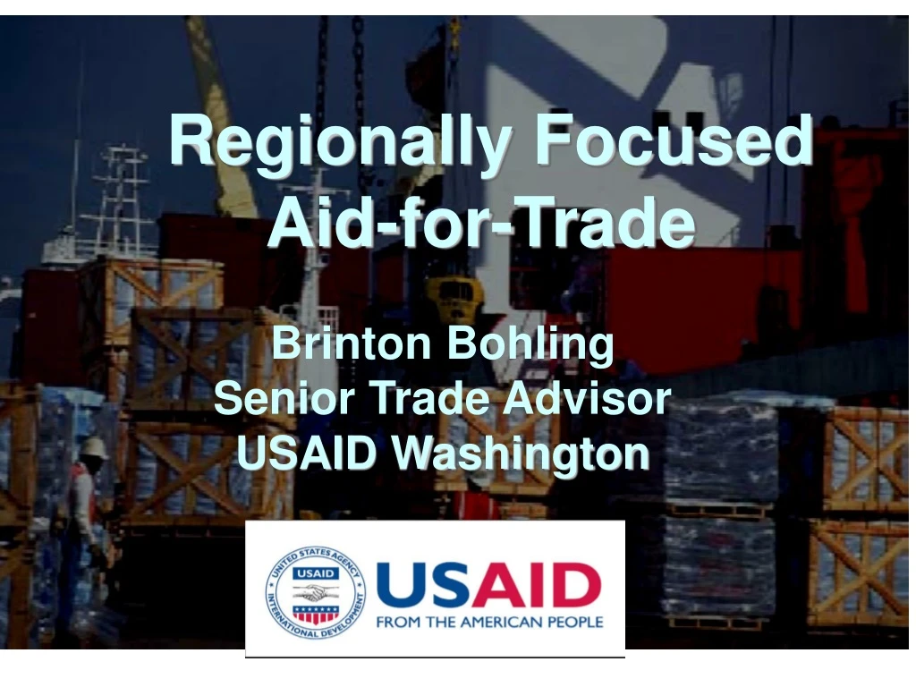regionally focused aid for trade