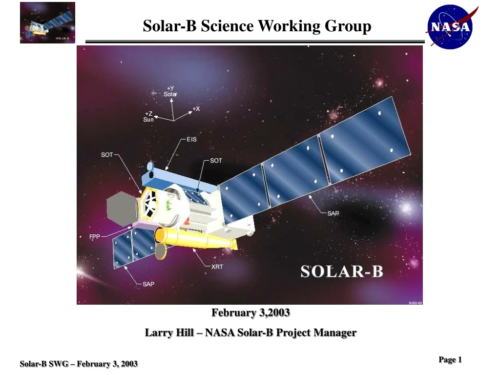 solar b science working group