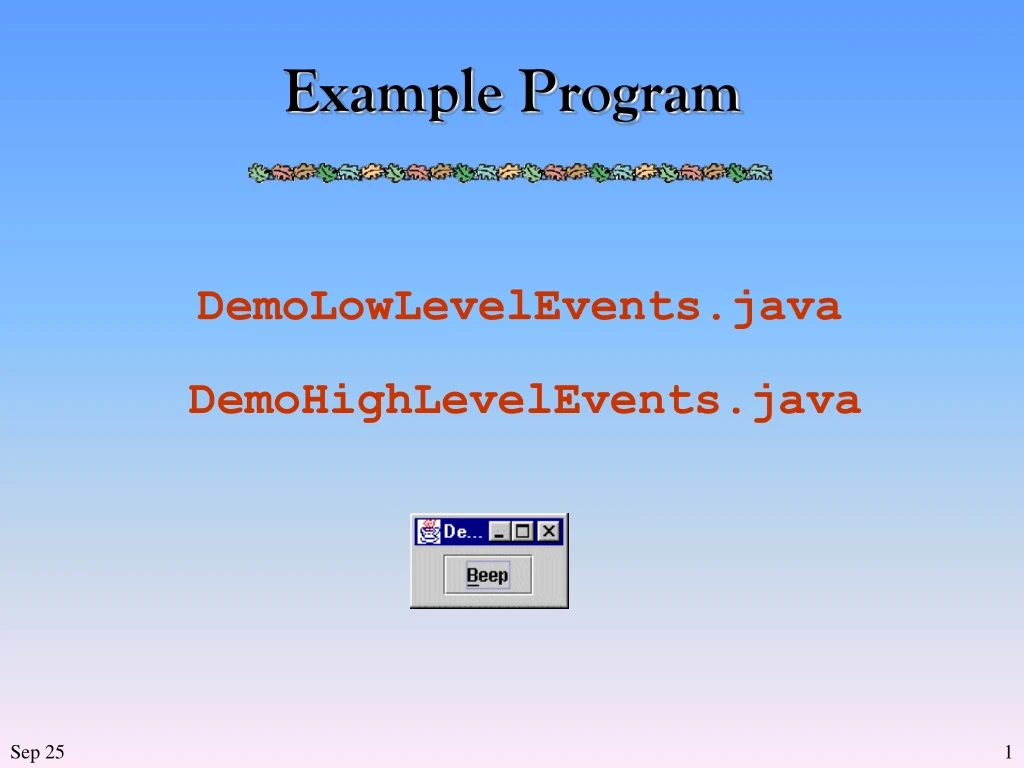 example program