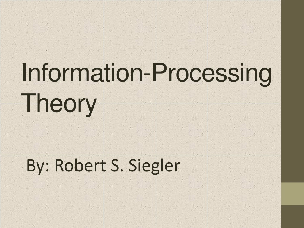 information processing theory