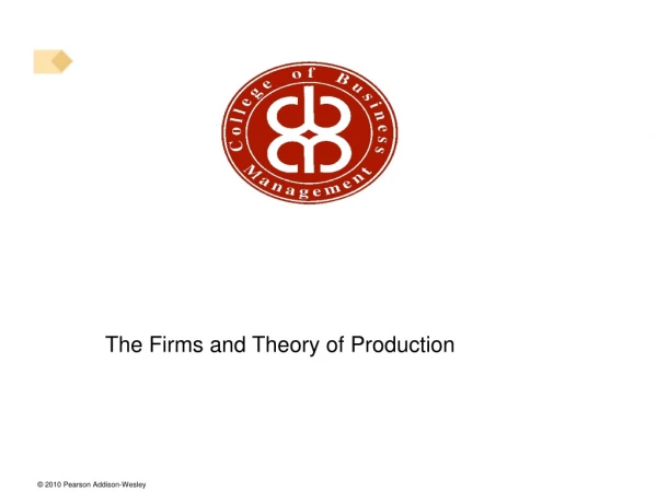 The Firms and Theory of Production