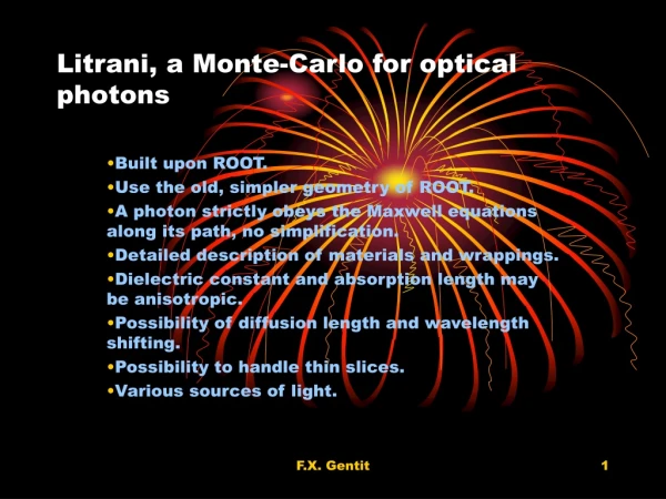 Litrani, a Monte-Carlo for optical photons