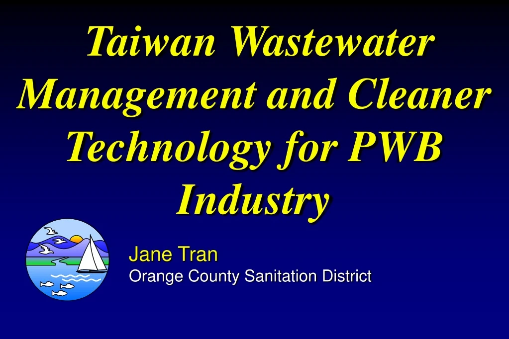 taiwan wastewater management and cleaner technology for pwb industry